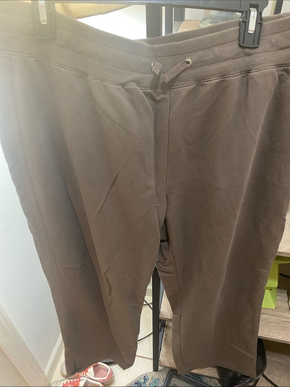 Women's Brown Drawstring Jogger Pants